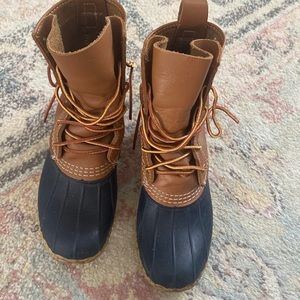 LL Bean The Original Boot duck boot winter mid shaft navy size 6